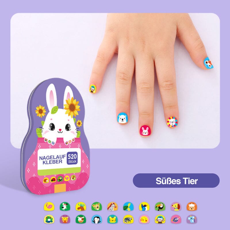 Kids' Nail Sticker Set – 520 Pieces