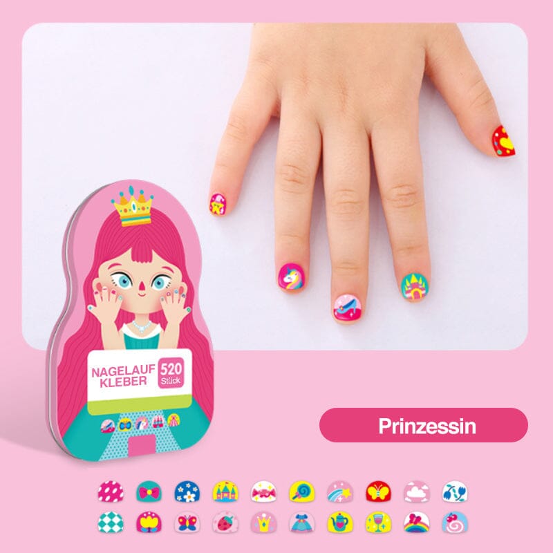 Kids' Nail Sticker Set – 520 Pieces