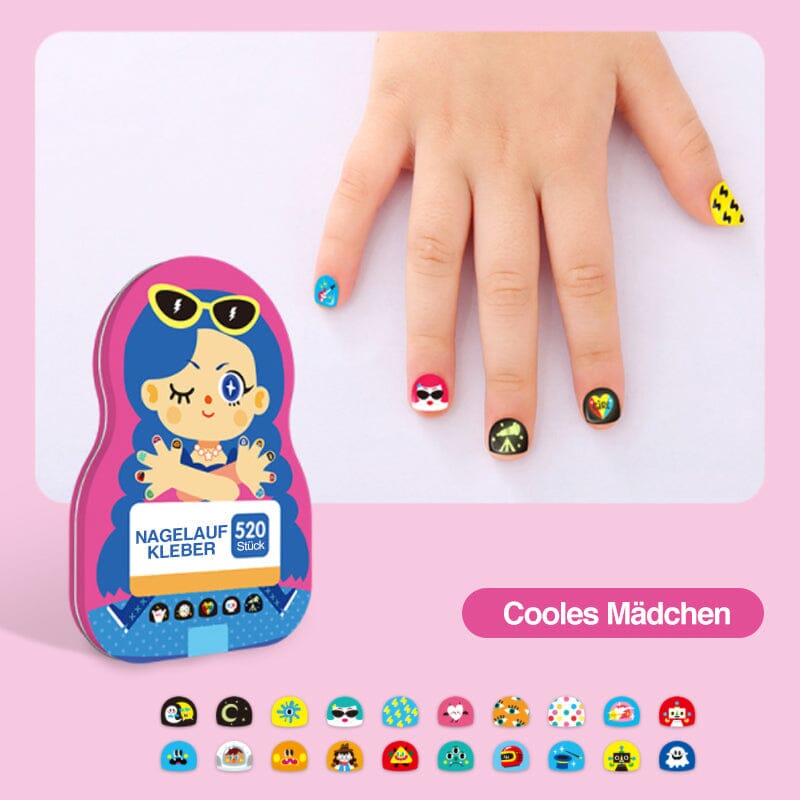 Kids' Nail Sticker Set – 520 Pieces