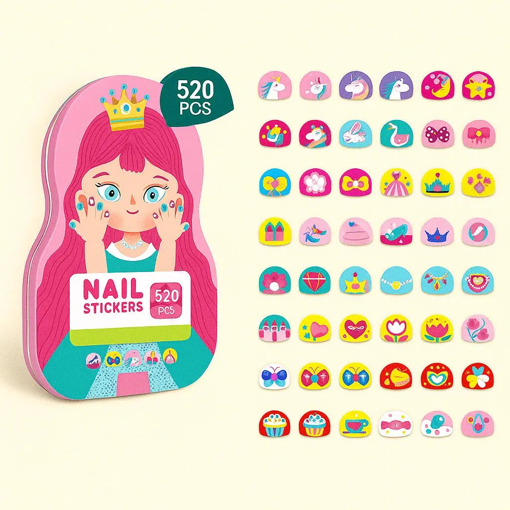 Kids Nail Sticker Set — Over 520 Creative, Waterproof Designs