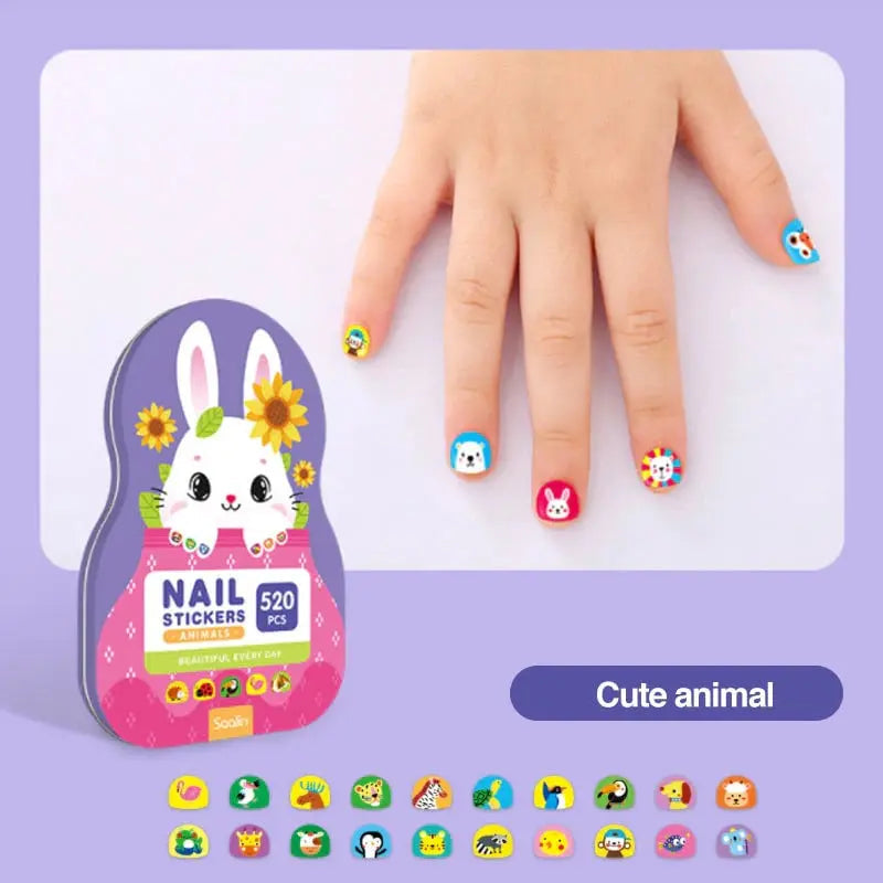 Kids Nail Sticker Set — Over 520 Creative, Waterproof Designs