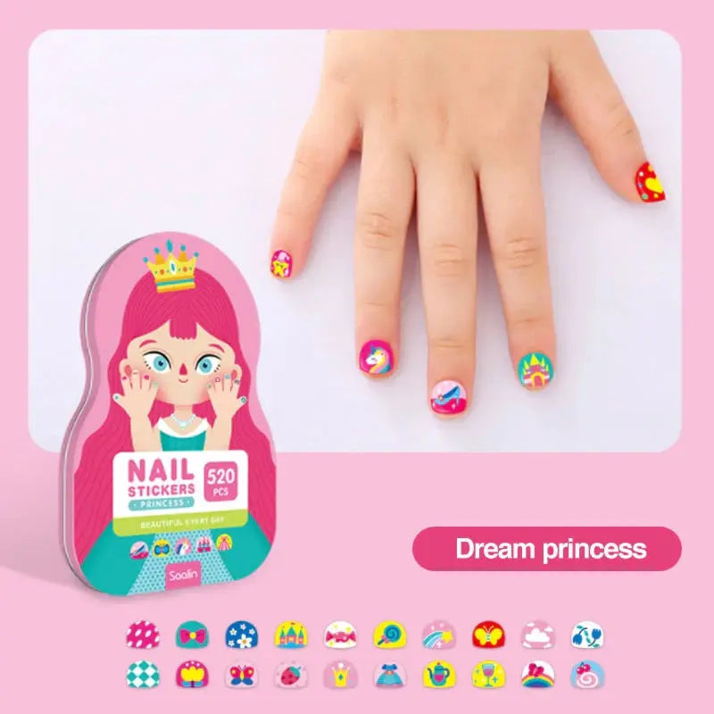 Kids Nail Sticker Set — Over 520 Creative, Waterproof Designs