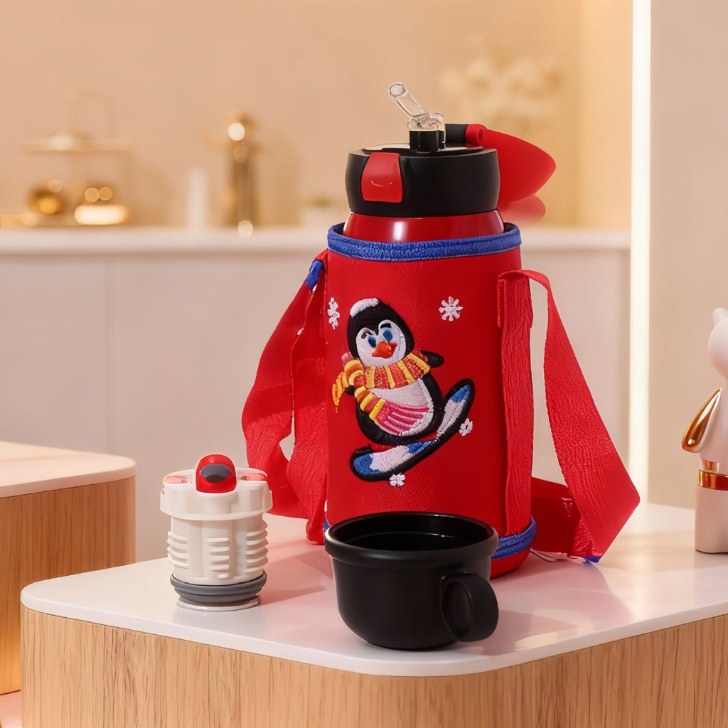 Kids Water Bottle with Fun Animal Design