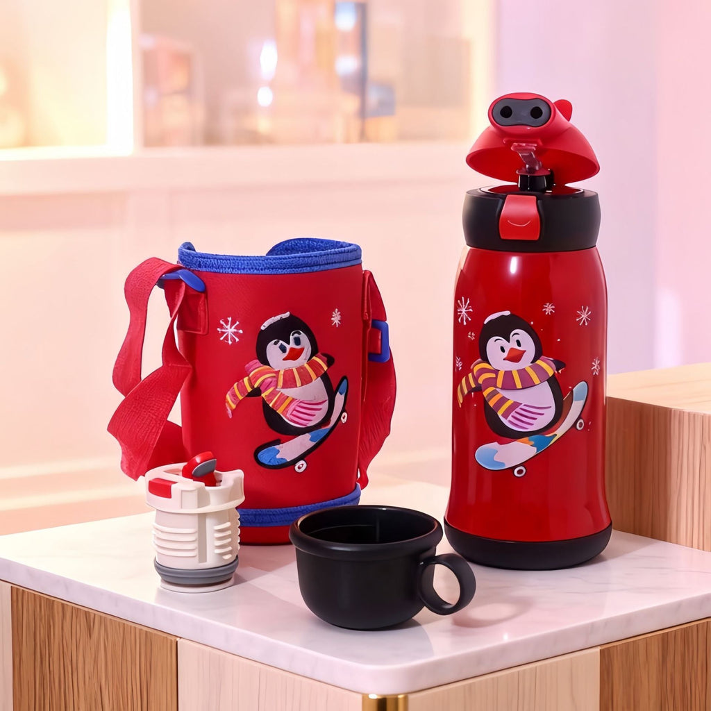 Kids Water Bottle with Fun Animal Design