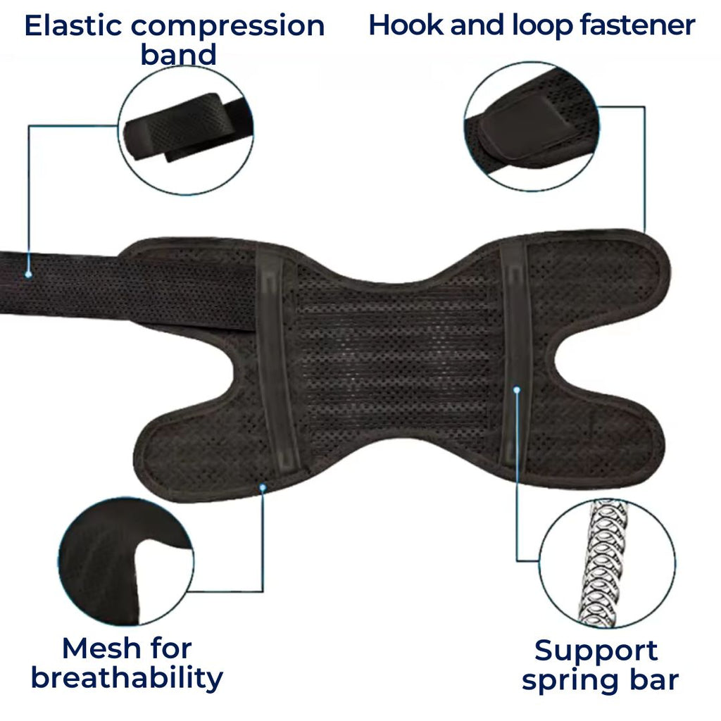 Knee Pads for Pain Relief with Compression Springs & Adjustable Tension Strap
