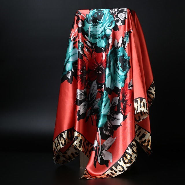 Large Square Silk Scarf – Versatile Everyday Accessory