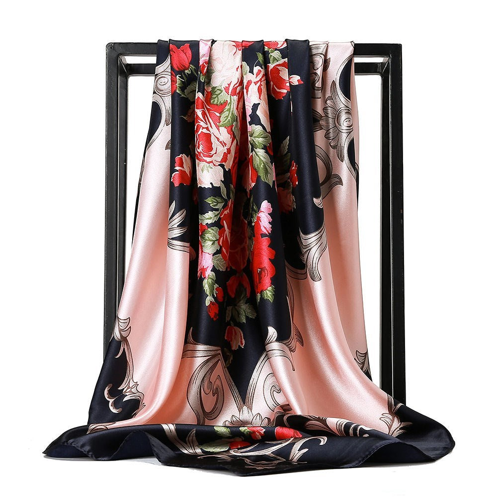 Large Square Silk Scarf – Versatile Everyday Accessory