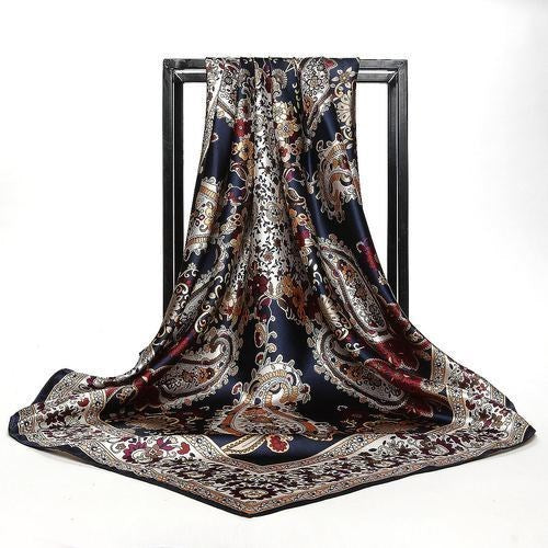 Large Square Silk Scarf – Versatile Everyday Accessory