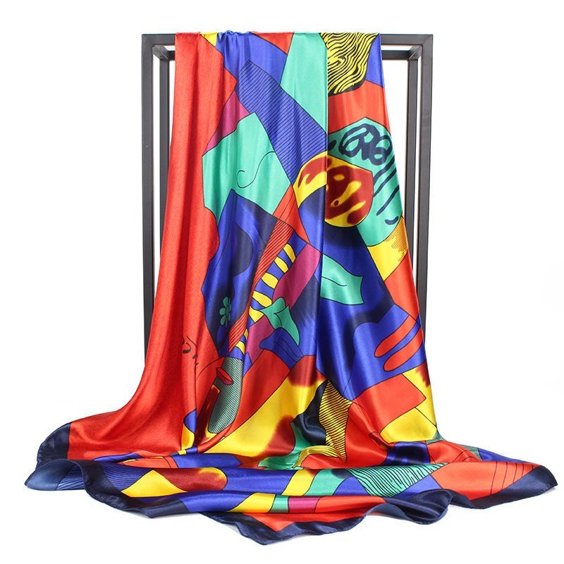 Large Square Silk Scarf – Versatile Everyday Accessory