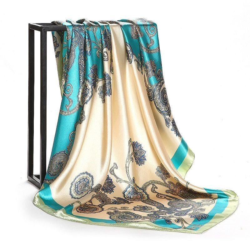 Large Square Silk Scarf – Versatile Everyday Accessory