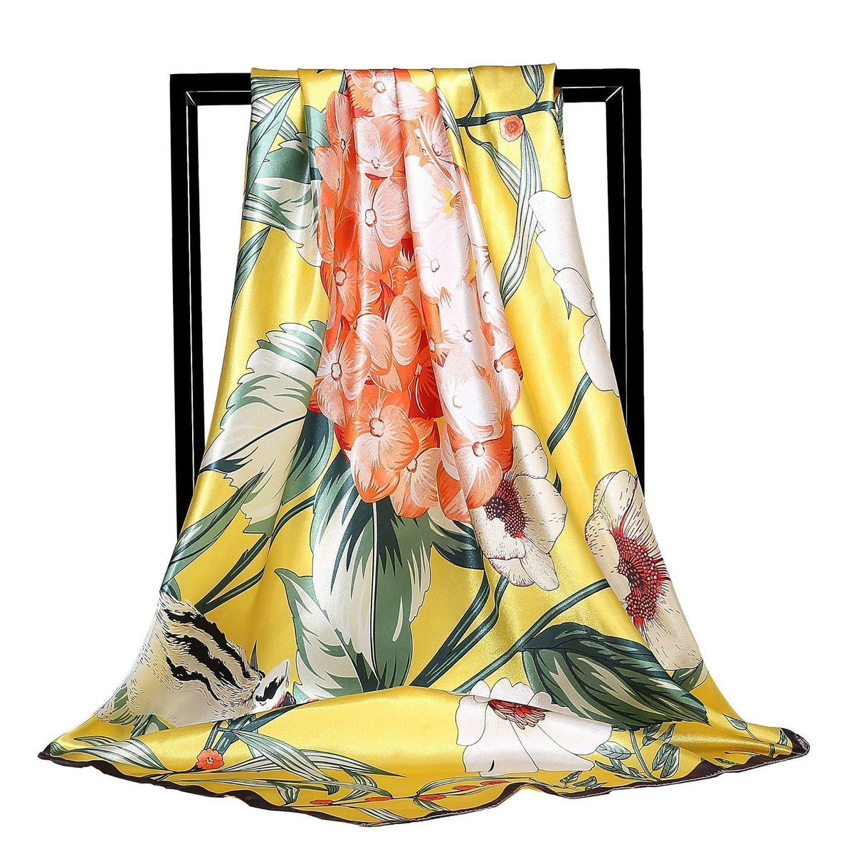 Large Square Silk Scarf – Versatile Everyday Accessory