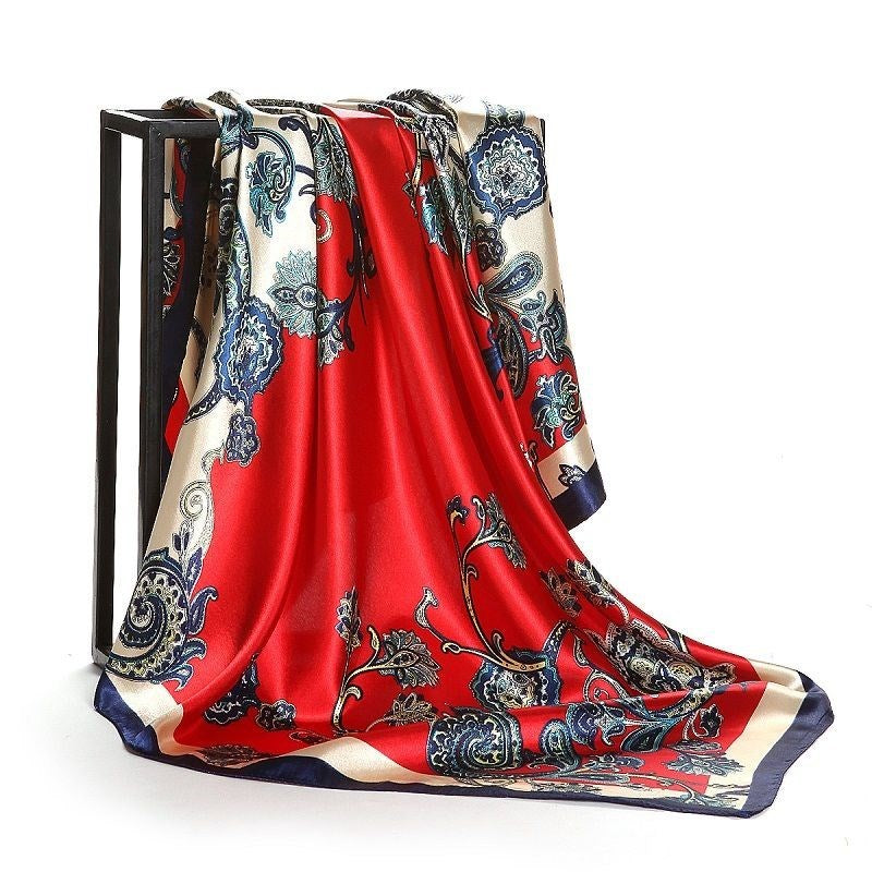 Large Square Silk Scarf – Versatile Everyday Accessory