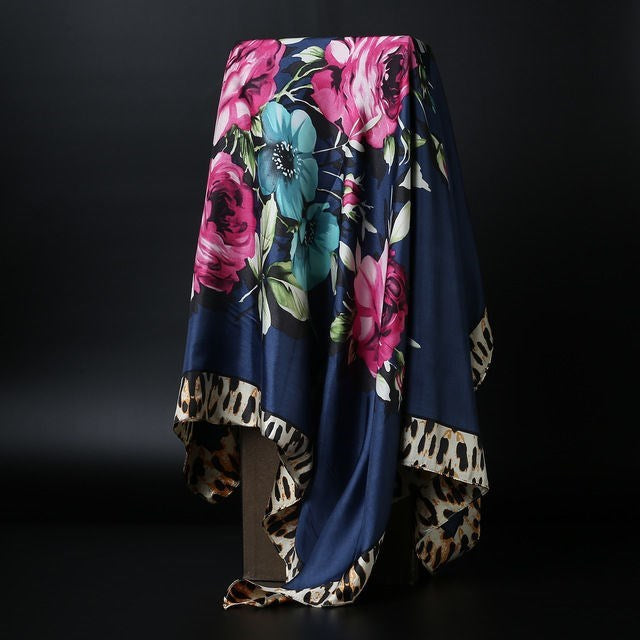 Large Square Silk Scarf – Versatile Everyday Accessory