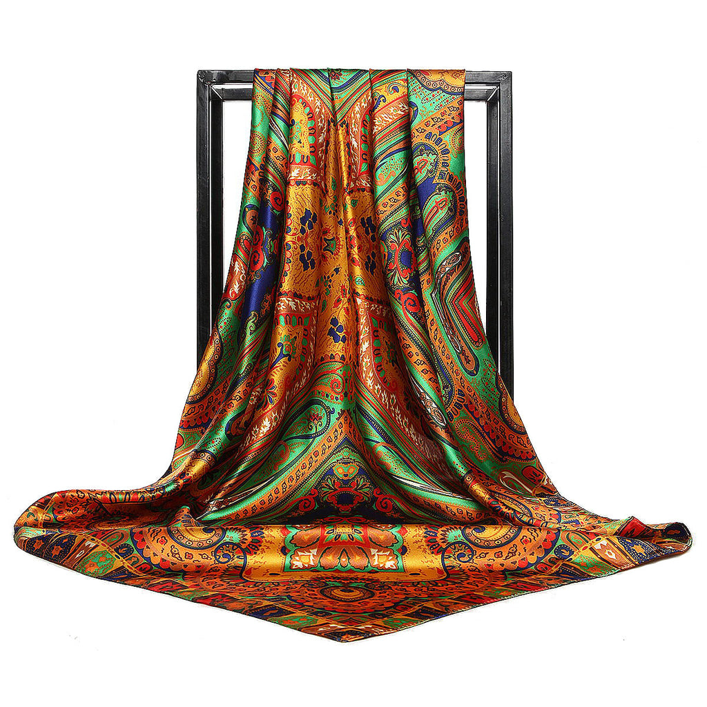 Large Square Silk Scarf – Versatile Everyday Accessory