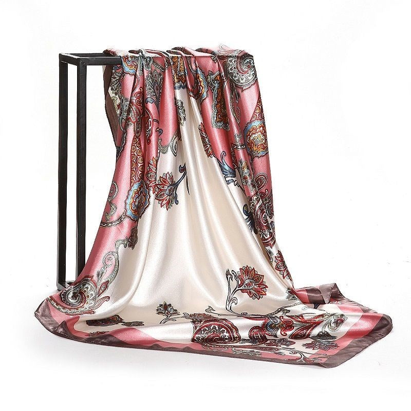 Large Square Silk Scarf – Versatile Everyday Accessory