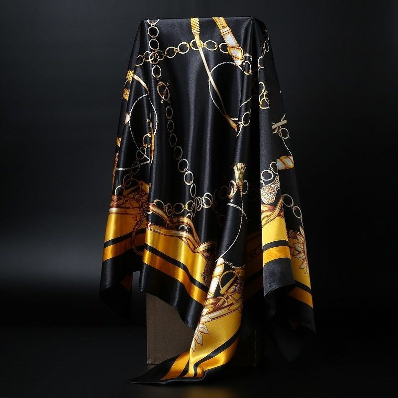 Large Square Silk Scarf – Versatile Everyday Accessory