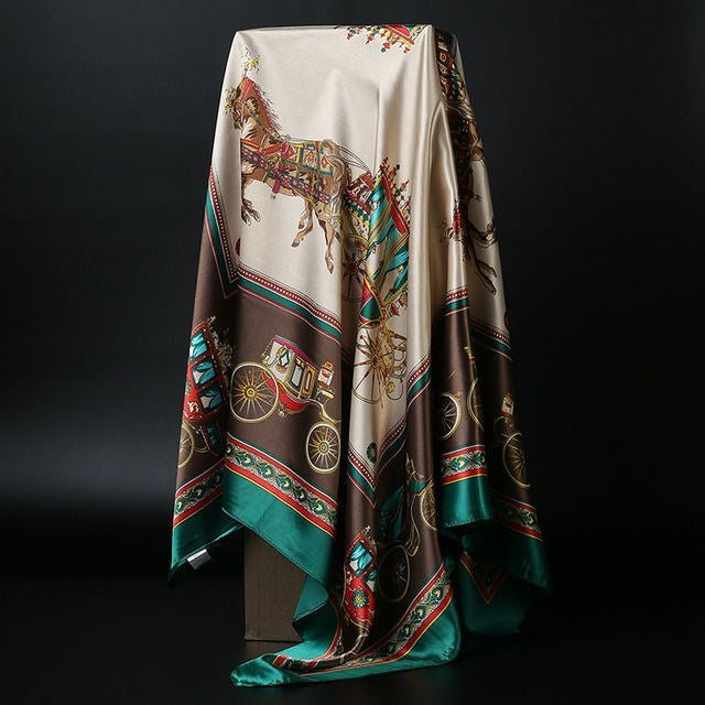 Large Square Silk Scarf – Versatile Everyday Accessory