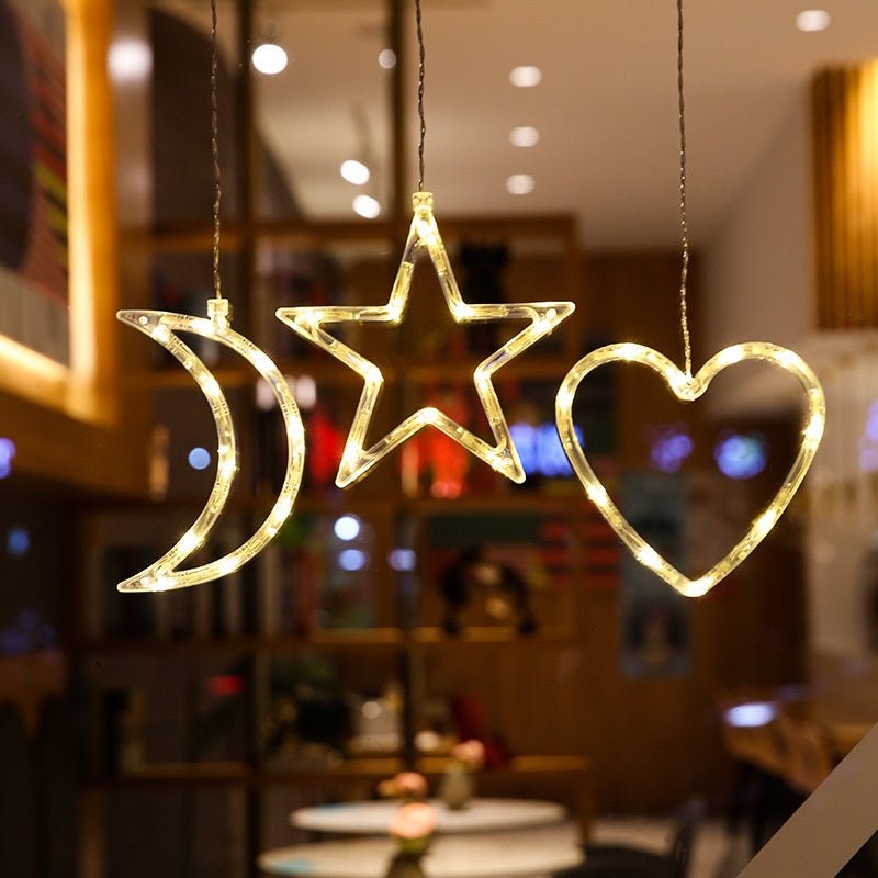 LED Christmas Lights with Suction Cups for Windows and Mirrors