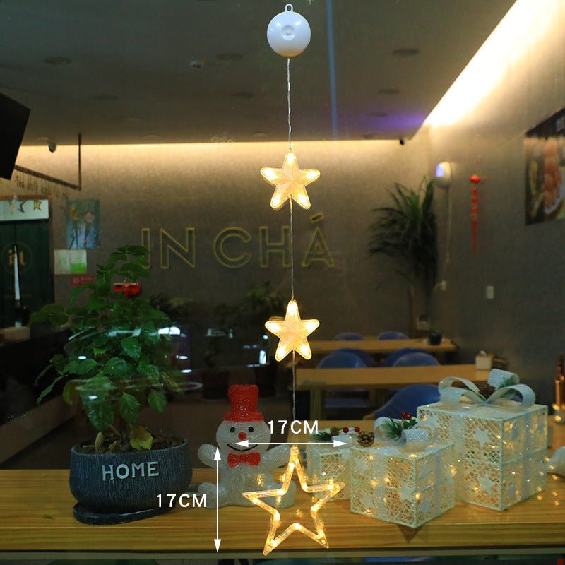 LED Christmas Lights with Suction Cups for Windows and Mirrors