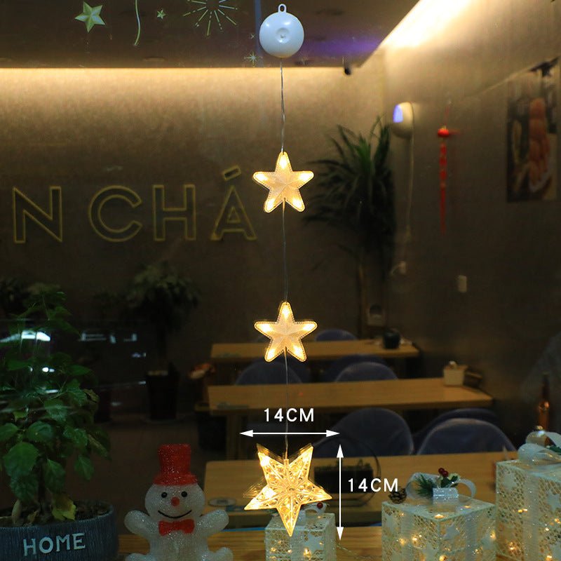 LED Christmas Lights with Suction Cups for Windows and Mirrors