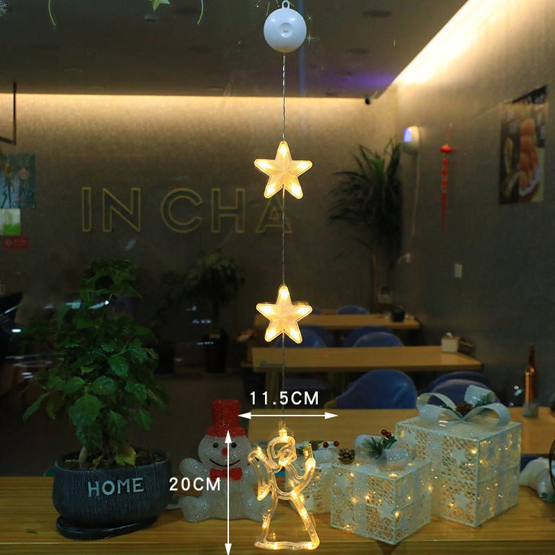 LED Christmas Lights with Suction Cups for Windows and Mirrors