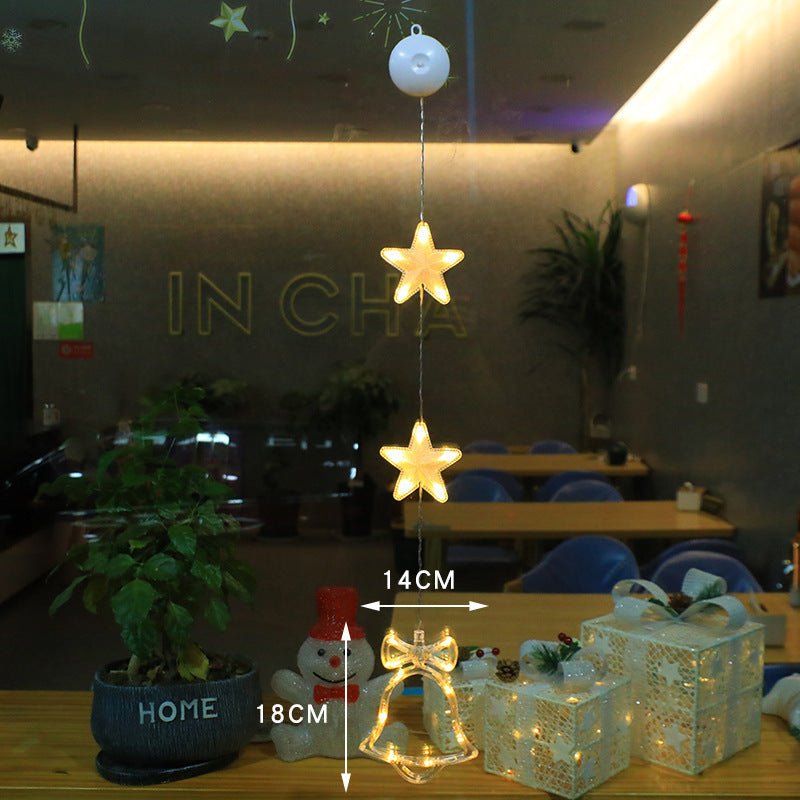 LED Christmas Lights with Suction Cups for Windows and Mirrors