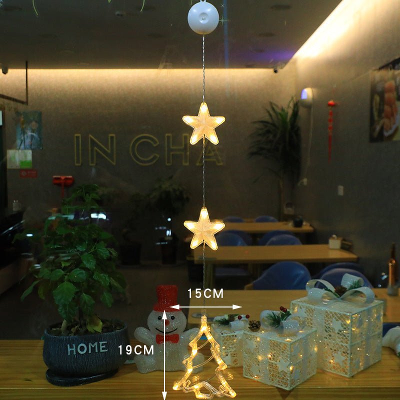 LED Christmas Lights with Suction Cups for Windows and Mirrors