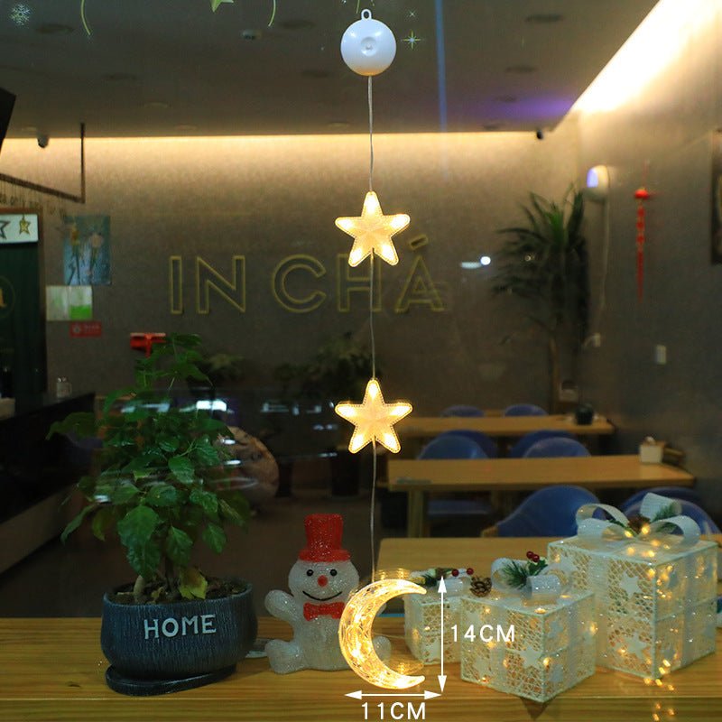 LED Christmas Lights with Suction Cups for Windows and Mirrors