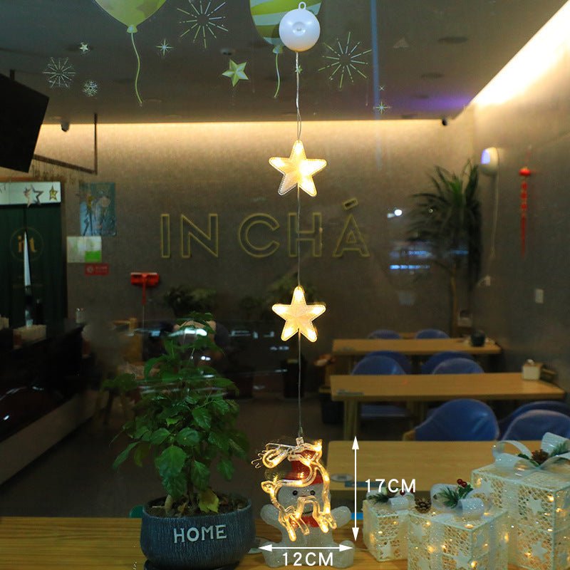 LED Christmas Lights with Suction Cups for Windows and Mirrors