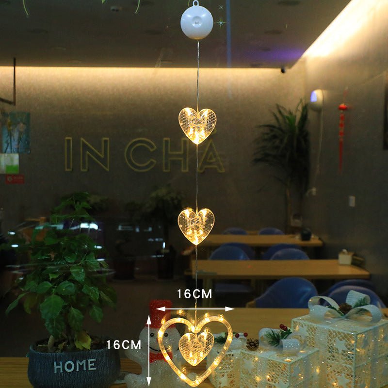 LED Christmas Lights with Suction Cups for Windows and Mirrors