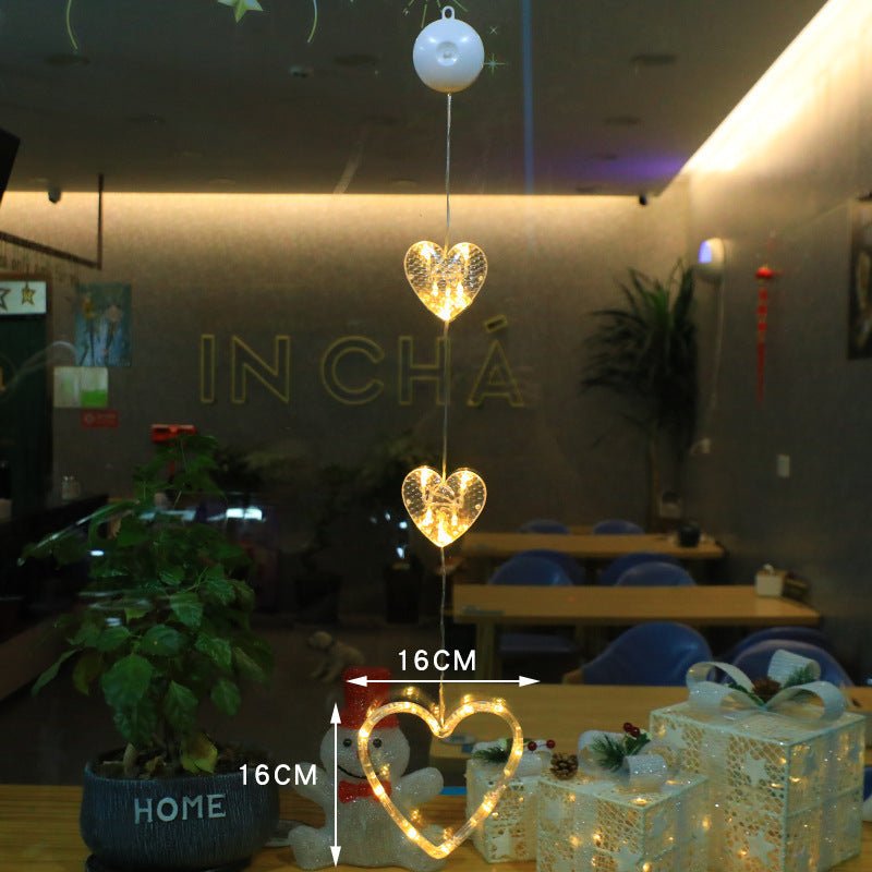 LED Christmas Lights with Suction Cups for Windows and Mirrors