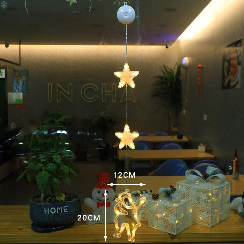 LED Christmas Lights with Suction Cups for Windows and Mirrors