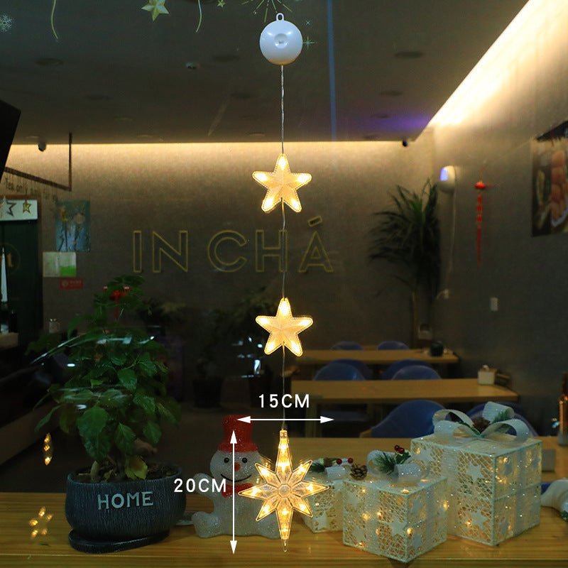 LED Christmas Lights with Suction Cups for Windows and Mirrors