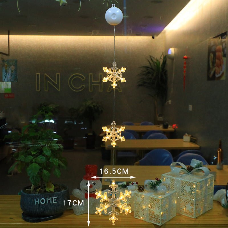 LED Christmas Lights with Suction Cups for Windows and Mirrors