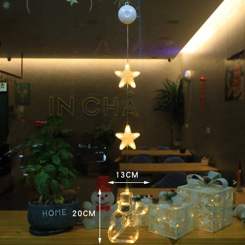 LED Christmas Lights with Suction Cups for Windows and Mirrors