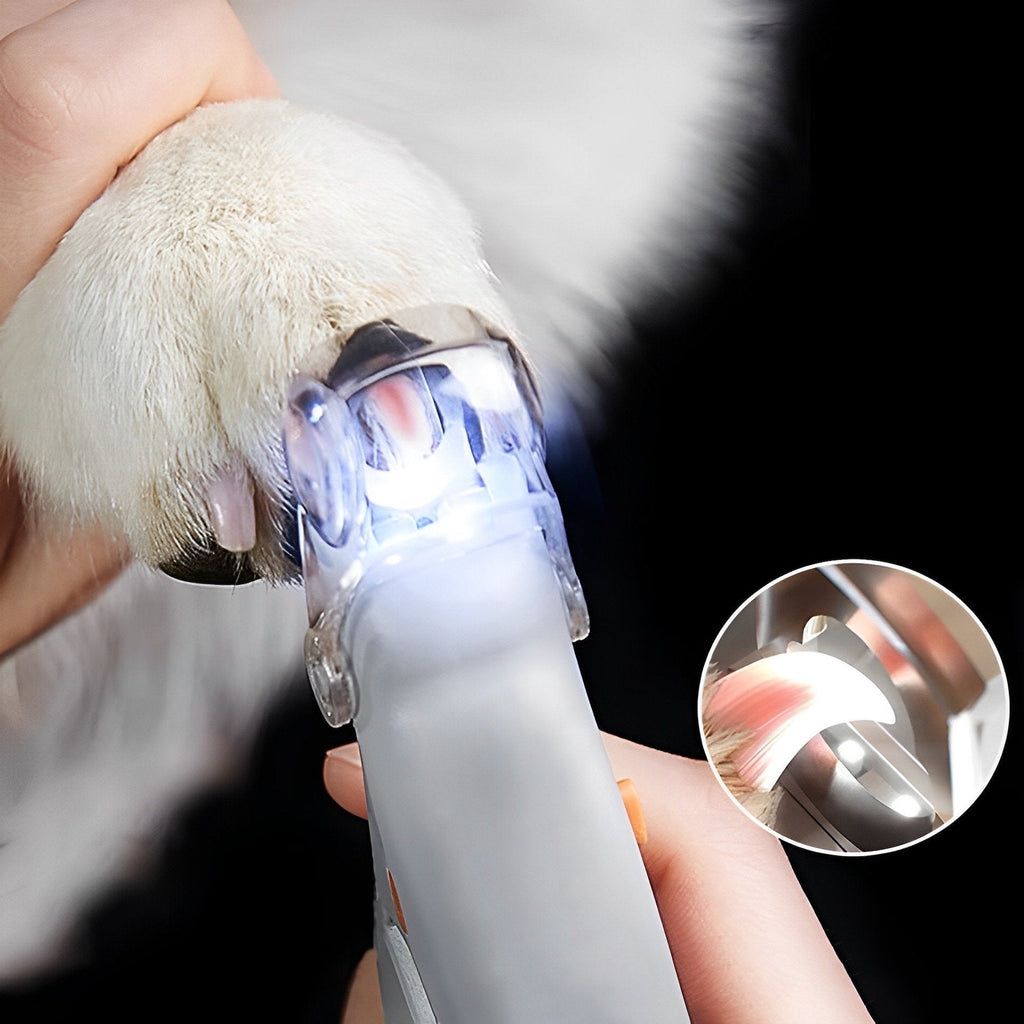 LED Dog Nail Clippers with Safety Guard & Magnifier