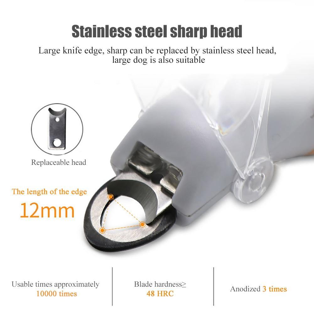 LED Dog Nail Clippers with Safety Guard & Magnifier