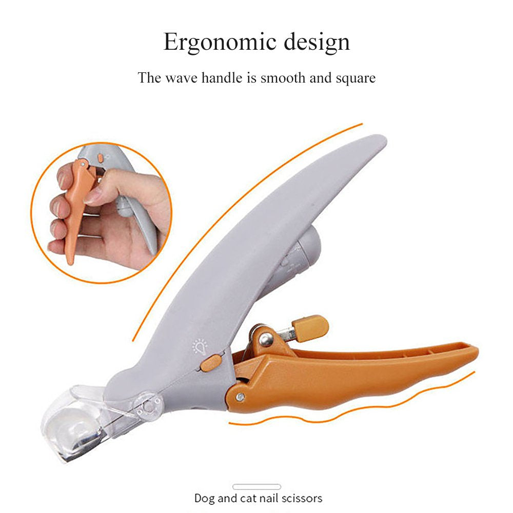 LED Dog Nail Clippers with Safety Guard & Magnifier