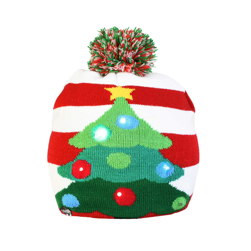 LED Light-Up Christmas Knit Beanie Hat