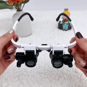 LED Magnifier Glasses with 8x, 15x, 23x Zoom