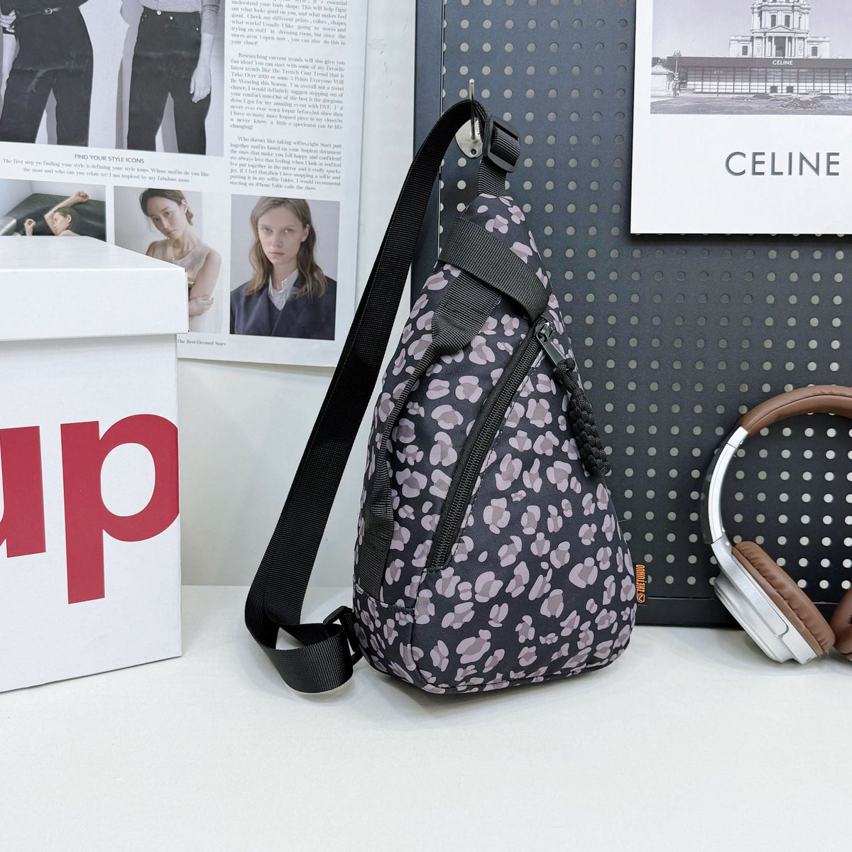 Leopard Print Crossbody Bag