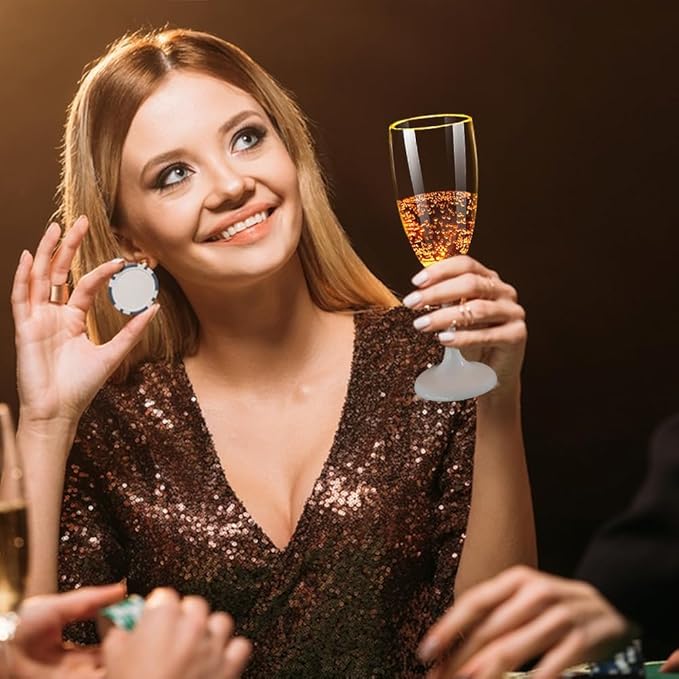 Light-Up Champagne Glass – Liquid Activated LED Flute