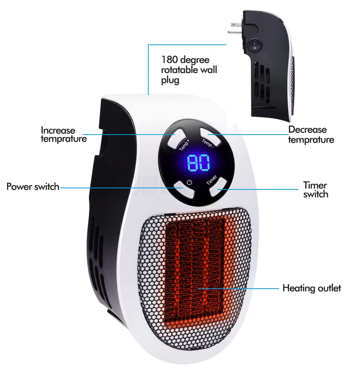 LuxaHeat Elegant Heater – Portable heater for comfortable warmth anywhere
