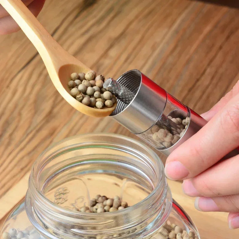 Luxe Push Pepper Mill – One-Hand Grinder for Fresh Spices