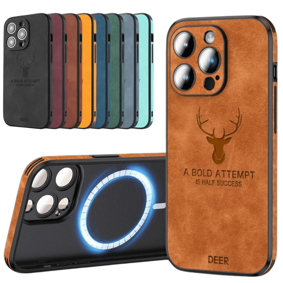 Luxurious leather iPhone case with shock protection