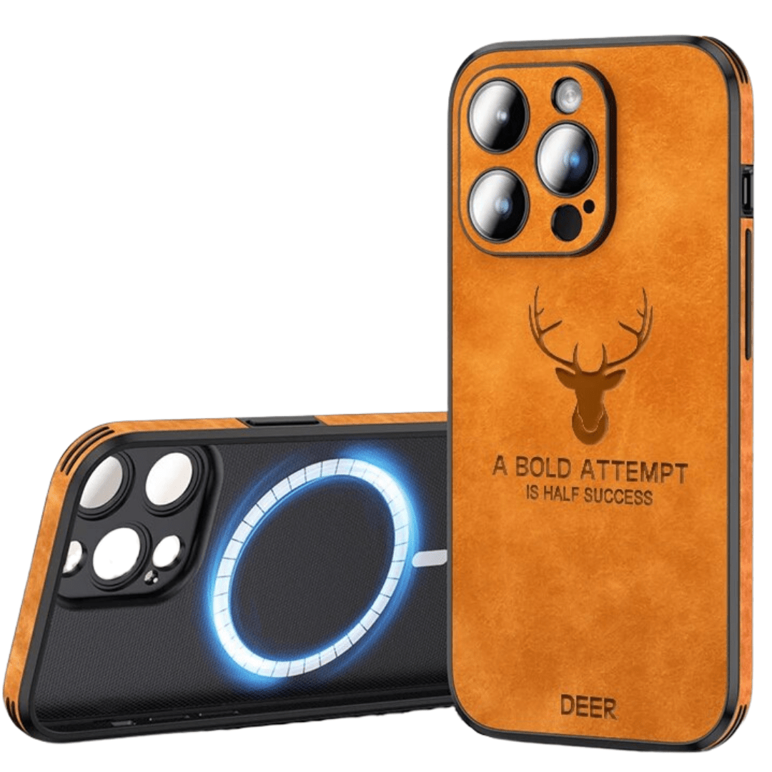 Luxurious leather iPhone case with shock protection