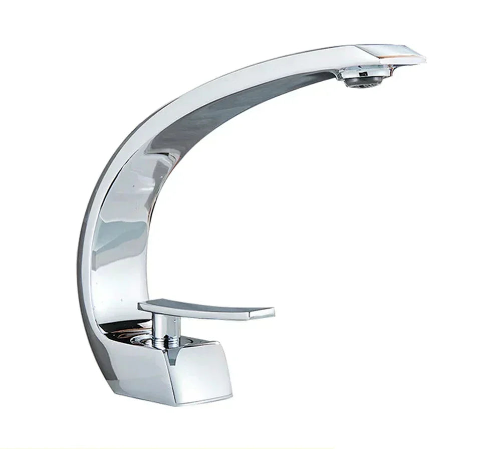 Luxurious Wall-Mounted Bathroom Faucet – Elegant Single-Handle Design