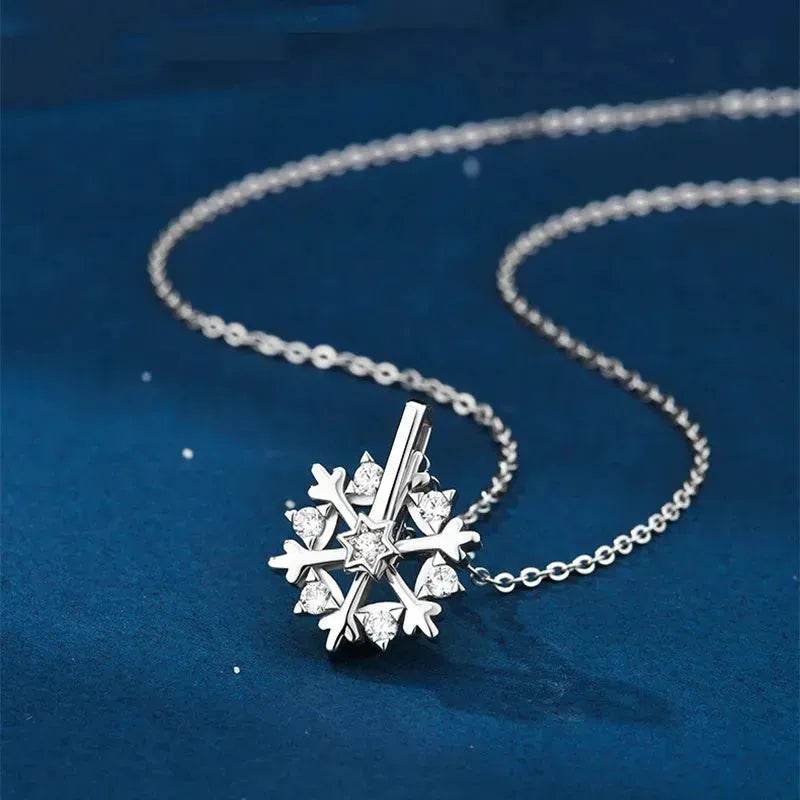 Luxury Rhinestone Snowflake Necklace