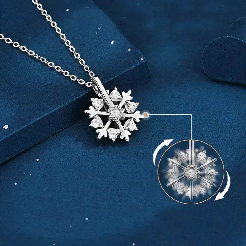 Luxury Rhinestone Snowflake Necklace