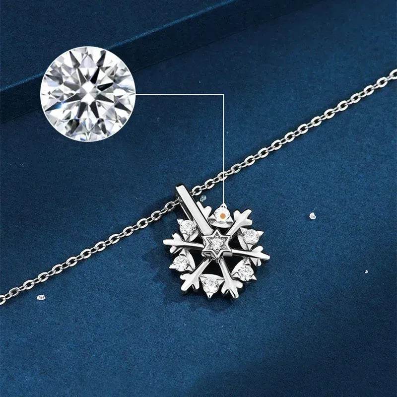 Luxury Rhinestone Snowflake Necklace